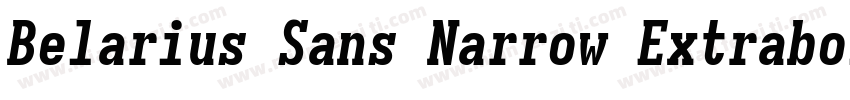 Belarius Sans Narrow Extrabold Obli字体转换